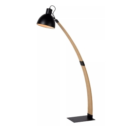 Φωτιστικό Δαπέδου Curf 03713/01/30 32,5x90x143cm 1xE27 60W Black-Natural Lucide