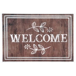 Πατάκι Εισόδου Ecomat Tradition 725 Welcome Daisy 45X60cm Brown Sdim 45 X 60