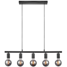 Φωτιστικό Οροφής - Ράγα Paco 2213273003 80x11,6cm 5xE27 25W Black Nordlux