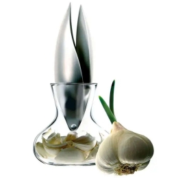 Πρέσα Σκόρδου Με Δοχείο 567625 10x18cm Inox-Clear Eva Solo Ατσάλι,Γυαλί