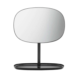 Καθρέπτης Επιτραπέζιος Flip 372000 28x19,5x34,5cm Black Normann Copenhagen Ατσάλι,Γυαλί