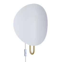 Φωτιστικό Τοίχου Spargo E27 32x39,3cm White-Brass Dftp