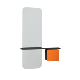 Καθρέπτης Τοίχου One More Look 5108C5620-10 78x15x118cm Black Oak Nuance Orange Umage