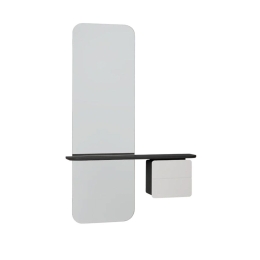 Καθρέπτης Τοίχου One More Look 5108C5620-7 78x15x118cm Black Oak Nuance Mist Umage