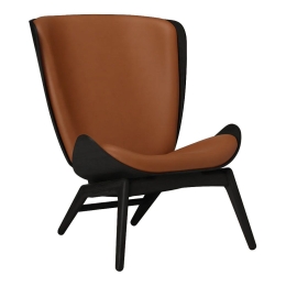 Πολυθρόνα The Reader Hope Leather 5103C5502-10 78x91x105cm Black Oak Cognac