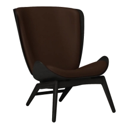 Πολυθρόνα The Reader Hope Leather 5103C5502-11 78x91x105cm Black Oak Brown
