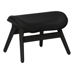 Σκαμπό ACP Ottoman Umage Leather 5105C5573-12 63x50x43cm Black Oak Black