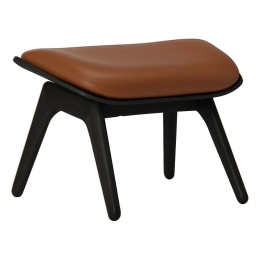 Σκαμπό The Reader Ottoman Hope Leather 5116NC5583-10N 60x46x42cm Black Oak Cognac