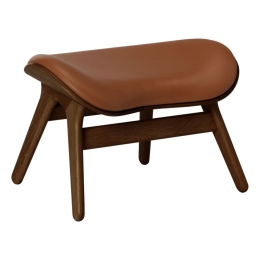 Σκαμπό ACP Ottoman Umage Leather 5873C5573-10 63x50x43cm Dark Oak Cognac
