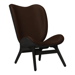 Πολυθρόνα A Conversation Piece Tall Hope Leather 5104C5577-11 73x93x106cm Black Oak Brown