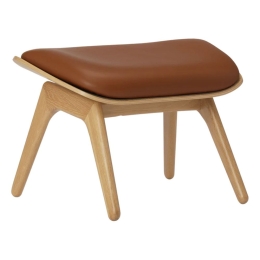 Σκαμπό The Reader Ottoman Hope Leather 5583NC5583-10N 60x46x42cm Oak Cognac