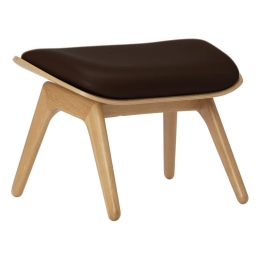 Σκαμπό The Reader Ottoman Hope Leather 5583NC5583-11N 60x46x42cm Oak Brown