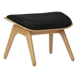 Σκαμπό The Reader Ottoman Hope Leather 5583NC5583-12N 60x46x42cm Oak Black
