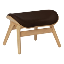 Σκαμπό ACP Ottoman Umage Leather 5573C5573-11 63x50x43cm Oak Brown