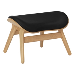 Σκαμπό ACP Ottoman Umage Leather 5573C5573-12 63x50x43cm Oak Black
