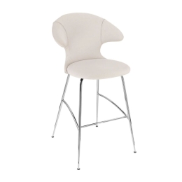 Σκαμπό Μπάρ Time Flies 590-02C5912-2 51x56x112cm White-Chrome Umage