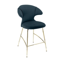 Σκαμπό Time Flies 590-15C5913-1 51x56x102cm Jet Air Blue-Brass Umage