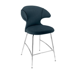 Σκαμπό Time Flies 590-15C5913-2 51x56x102cm Jet Air Blue-Chrome Umage