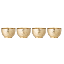 Μπωλ Camelia (Σετ 4Τμχ) 82049388 11x6,5cm Gold Bloomingville Αλουμίνιο