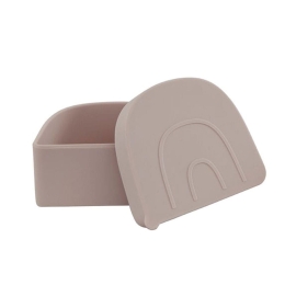 Μπωλ Παιδικό Με Καπάκι Rainbow 53-107090 5x11,5x9,7cm Beige Oyoy 1 τμχ Σιλικόνη