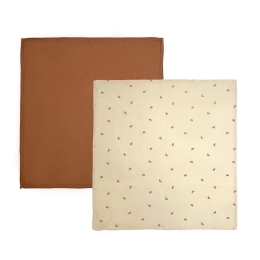 Μουσελίνες Υummy 53-107282 (Σετ 2τμχ) Ecru-Beige Oyoy 100% Βαμβάκι