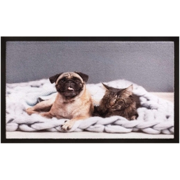 Πατάκι Εισόδου Image 012 Cat Dog 40X60cm Grey-Beige Sdim 40Χ60