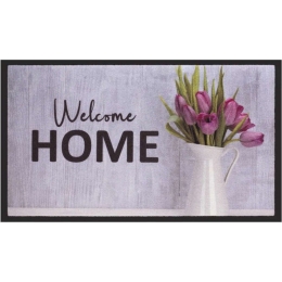 Πατάκι Εισόδου Image Welcome Home Tulips 156 45x75cm Beige-Pink Sdim 45X75