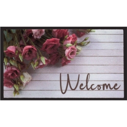 Πατάκι Εισόδου Image Tulips Welcome 157 45x75cm Beige-Pink Sdim 45X75