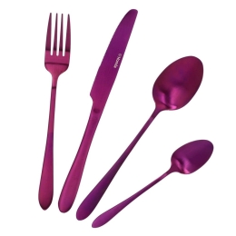 Μαχαιροπίρουνα Abele (Σετ 16Τμχ) 163846 Matte Fuchsia 16 τμχ Ανοξείδωτο Ατσάλι