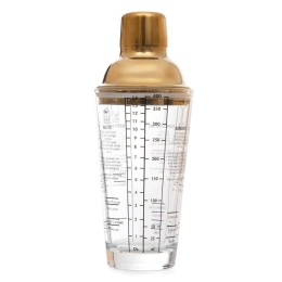 Σέικερ Alcole 200150 400ml Clear-Gold Γυαλί