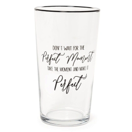 Ποτήρι Vide 215090 500ml Clear-Black Γυαλί
