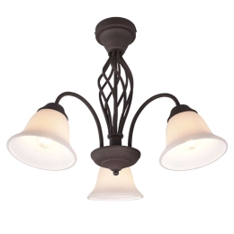 Φωτιστικό Οροφής - Πλαφονιέρα Rustica 601000324 3xE14 40W Φ55cm 42,5cm Rust Trio Lighting Μέταλλο,Γυαλί
