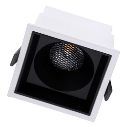 Φωτιστικό Οροφής - Σποτ Χωνευτό Pluto-B 60277 15W Led 10,4x10,4x6,5cm White-Black GloboStar