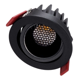 Φωτιστικό Οροφής - Σποτ Χωνευτό Leo-R 60286 10W Led Φ8,5x6,6cm Black GloboStar