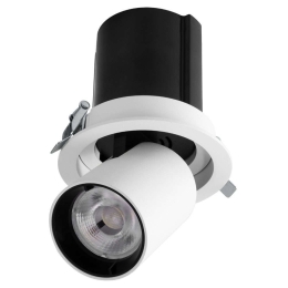 Φωτιστικό Οροφής - Σποτ Χωνευτό Virgo-M 60306 12W Led Φ11x11.5cm GloboStar White-Black GloboSt