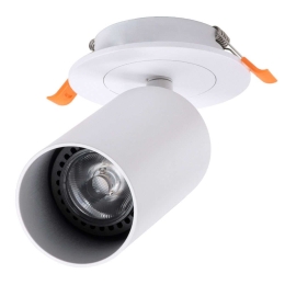 Φωτιστικό Οροφής - Σποτ Χωνευτό Leo 60351 GU10 Φ6x17cm White GloboStar