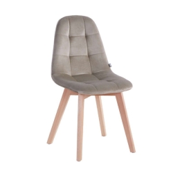 Καρέκλα 275 606-220-087 44x52x87cm Khaki Σετ 4τμχ Ξύλο,Ύφασμα