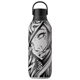 Θερμός S2 Studio Cry Me A River 500ml Black-White Chilly’s Ανοξείδωτο Ατσάλι
