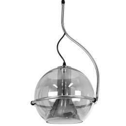 Φωτιστικό Οροφής Glasso 60928 Φ27x52cm 1xE27 Smoke-Nickel GloboStar