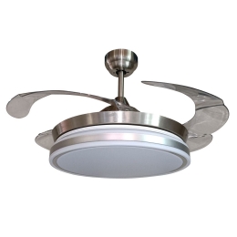 Ανεμιστήρας Οροφής Με Φως 01420 3000K, 4000K, 5000K 107x32cm Chrome Luma Διάμετρος 107cm