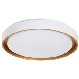 Φωτιστικό Οροφής-Πλαφονιέρα Barchetta 61048-S Φ48cm Με Τηλεχειριστήριο Dim Led 8306lm 72W White-Gold GloboStar