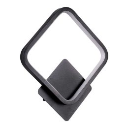 Φωτιστικό Τοίχου - Απλίκα Lena 61079 Led 12W 25x5,5x29,5cm Black GloboStar Αλουμίνιο