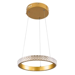 Φωτιστικό Οροφής Diamond 61127 Led 20W Φ25cm Gold Matt GloboStar Αλουμίνιο