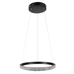 Φωτιστικό Οροφής Diamond 61128 Led 30W Φ40cm Black GloboStar Αλουμίνιο