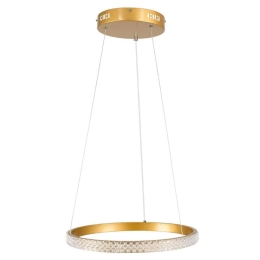 Φωτιστικό Οροφής Diamond 61129 Led 30W Φ40cm Gold Matt GloboStar Αλουμίνιο