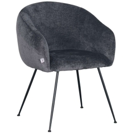 Πολυθρόνα 617-124-104 1280 62x60x79cm Grey-Black Μέταλλο,Ύφασμα