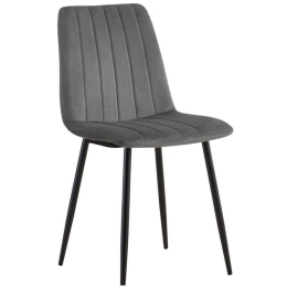 Καρέκλα Τραπεζαρίας 631-123-010 44x55x86cm Grey-Black Μέταλλο,Ύφασμα