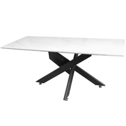Τραπέζι Σαλονιού Stone 631-223-018 120x60x46cm White-Black