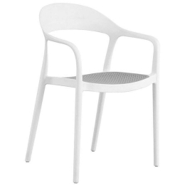 Πολυθρόνα Rival 636-124-002 57x53x81cm White-Grey