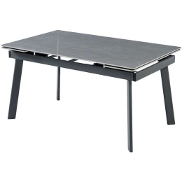 Τραπέζι Επεκτεινόμενο Bruno 638-124-002 150x90x76cm Grey-Black Μέταλλο,Κεραμικό